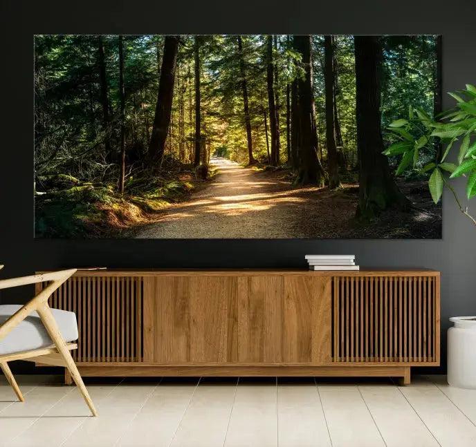 Large Forest Path Wall Art Landscape Canvas Print