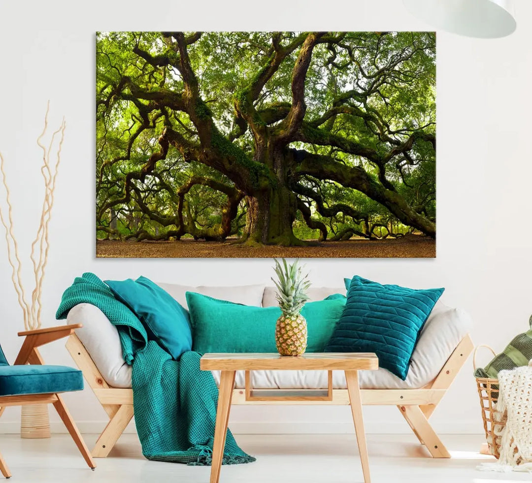 Large Mighty Angel Oak Wall Art | Angel Oak Tree Art Print | Large Canvas Print | Framed Canvas | Extra Large Wall Art |