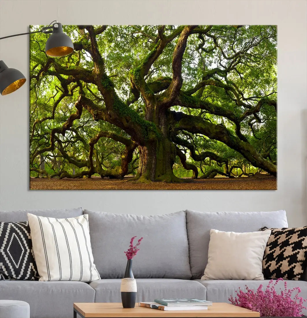 Large Mighty Angel Oak Wall Art | Angel Oak Tree Art Print | Large Canvas Print | Framed Canvas | Extra Large Wall Art |