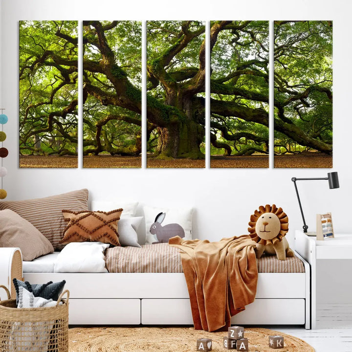 Large Mighty Angel Oak Wall Art | Angel Oak Tree Art Print | Large Canvas Print | Framed Canvas | Extra Large Wall Art |