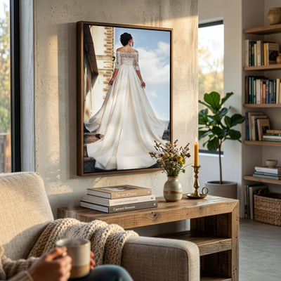 Custom Photo Canvas Print with Frame, Personalized Picture Wall Art