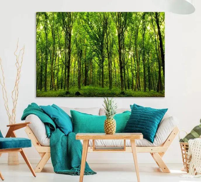 Lush Jungle Forest Wall Art Canvas Print