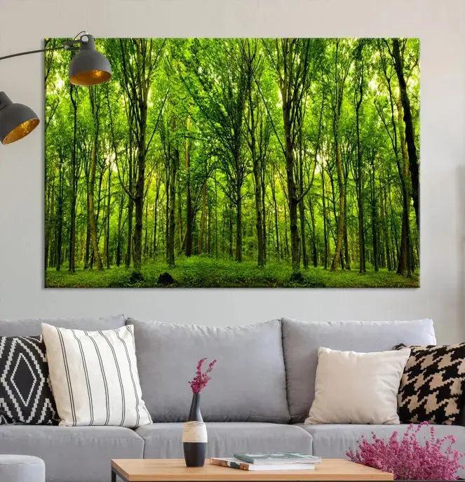 Lush Jungle Forest Wall Art Canvas Print