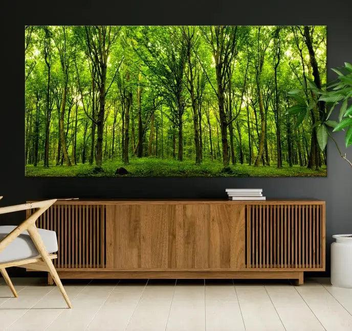 Lush Jungle Forest Wall Art Canvas Print