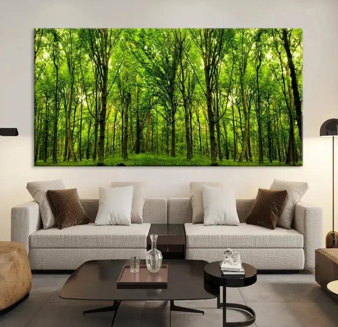 Lush Jungle Forest Wall Art Canvas Print