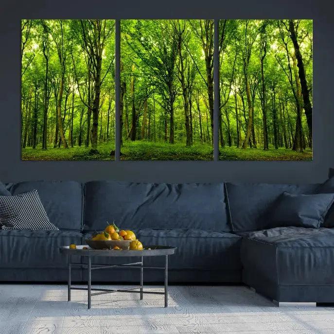 Lush Jungle Forest Wall Art Canvas Print