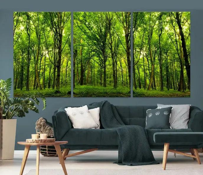 Lush Jungle Forest Wall Art Canvas Print