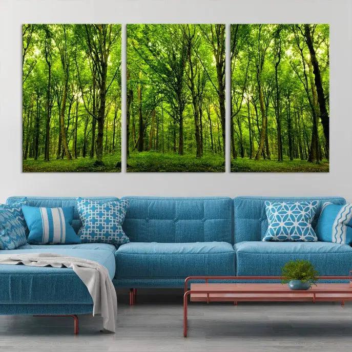 Lush Jungle Forest Wall Art Canvas Print