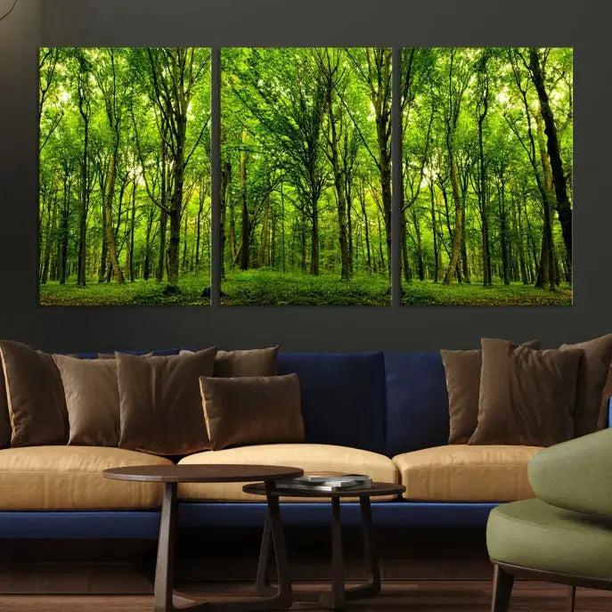 Lush Jungle Forest Wall Art Canvas Print