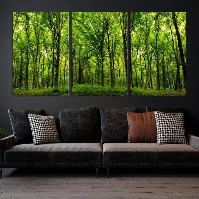 Lush Jungle Forest Wall Art Canvas Print