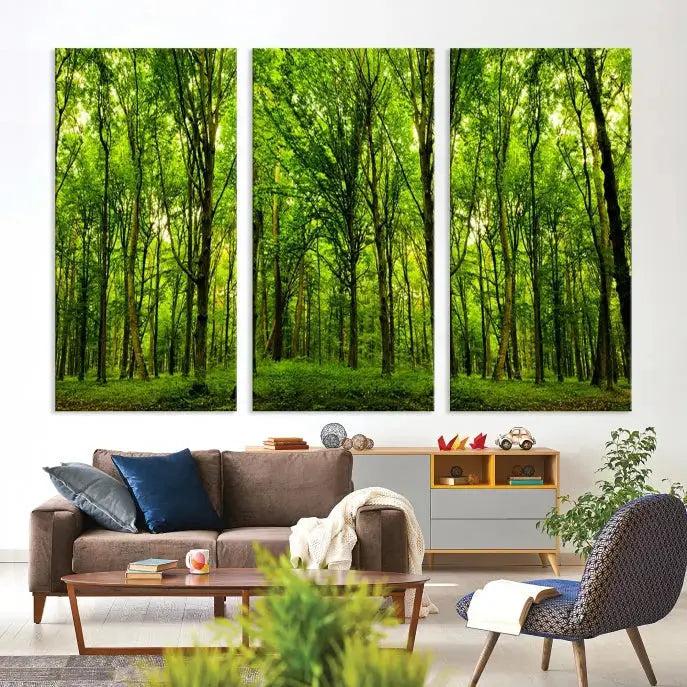 Lush Jungle Forest Wall Art Canvas Print