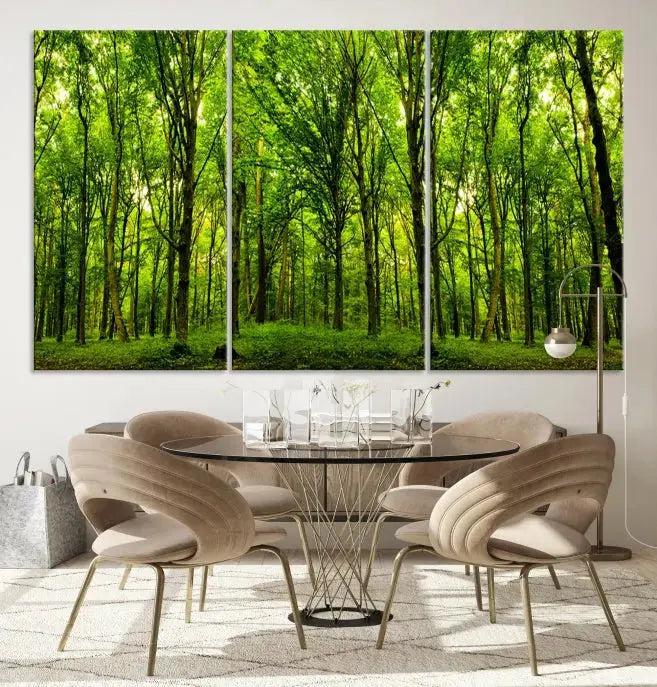 Lush Jungle Forest Wall Art Canvas Print