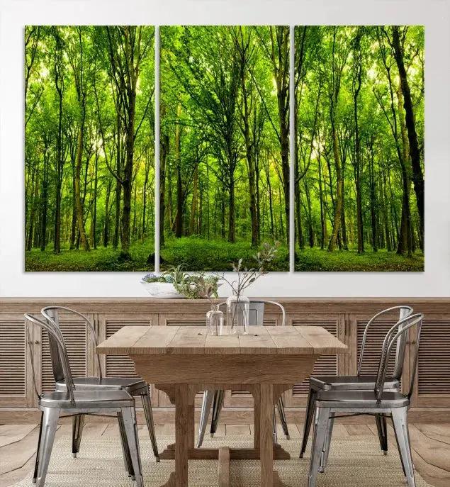 Lush Jungle Forest Wall Art Canvas Print