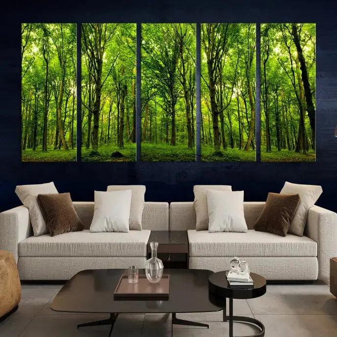 Lush Jungle Forest Wall Art Canvas Print