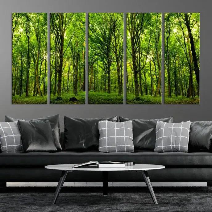 Lush Jungle Forest Wall Art Canvas Print