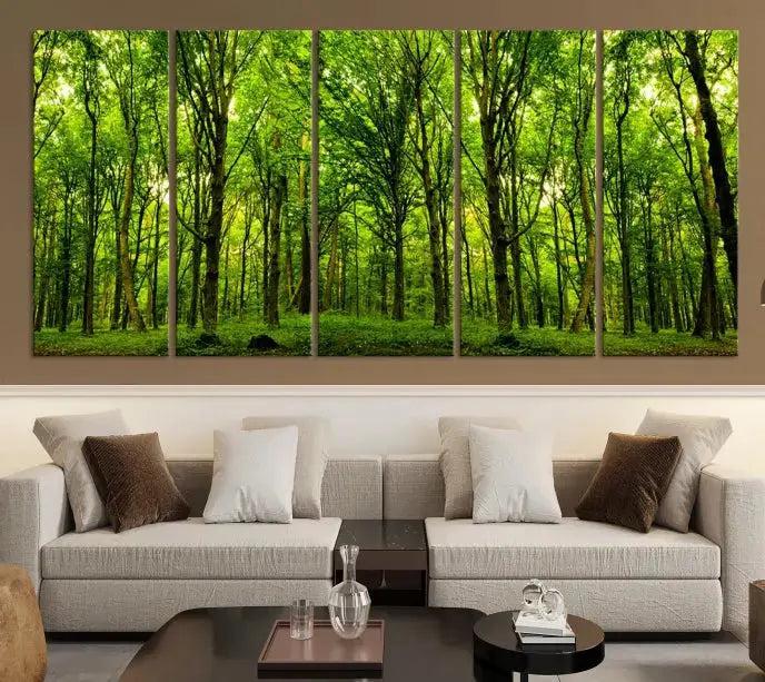 Lush Jungle Forest Wall Art Canvas Print