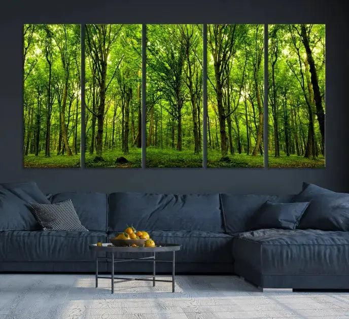 Lush Jungle Forest Wall Art Canvas Print