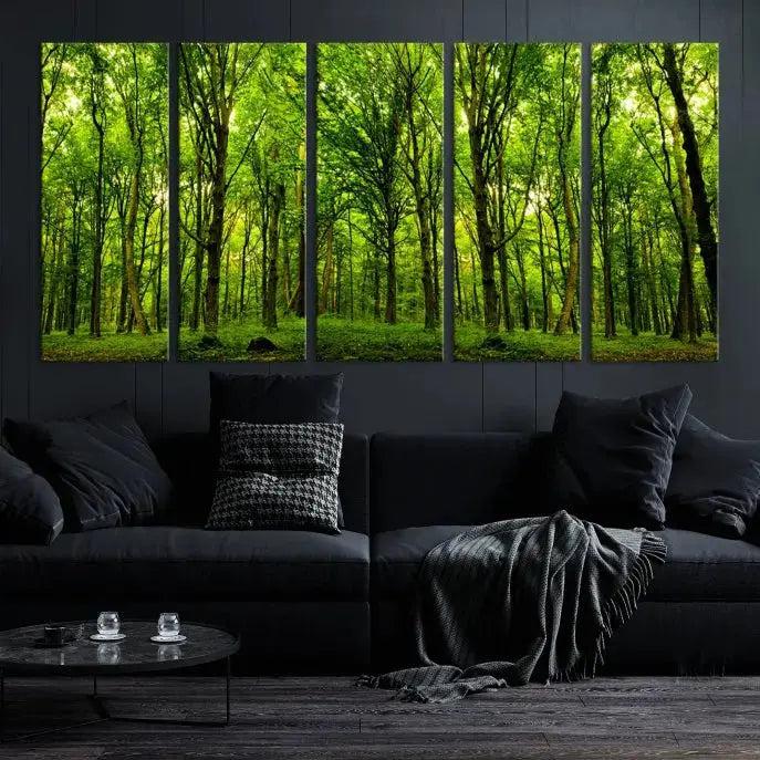 Lush Jungle Forest Wall Art Canvas Print