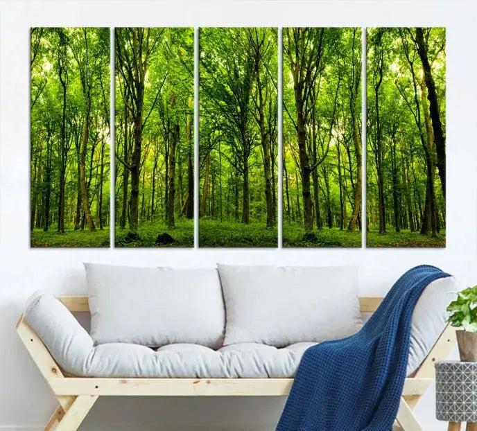 Lush Jungle Forest Wall Art Canvas Print