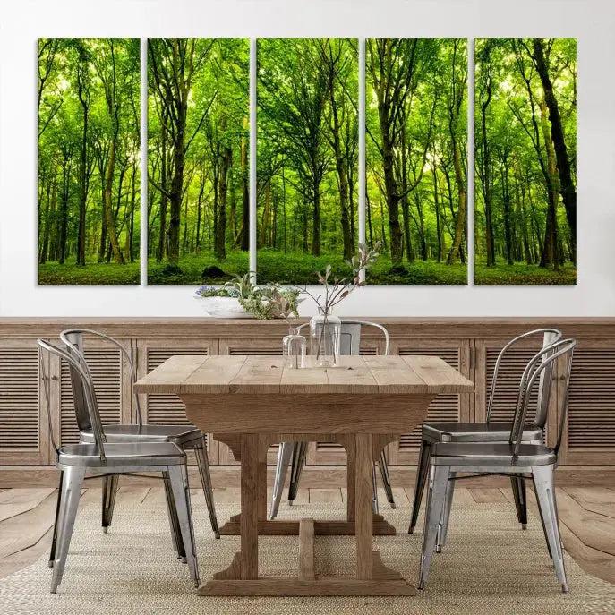 Lush Jungle Forest Wall Art Canvas Print