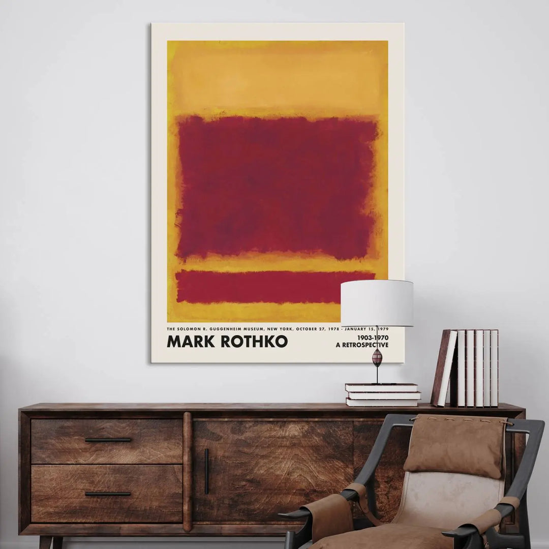 Mark Rothko Canvas Wall Art Print - Iconic Abstract Expressionist Design for Living Room, Office, or Bedroom, Ready to Hang