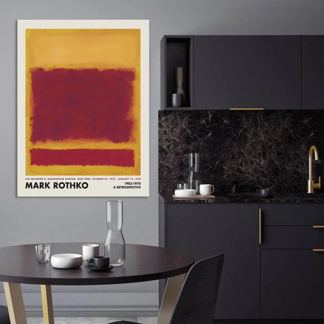 Mark Rothko Canvas Wall Art Print - Iconic Abstract Expressionist Design for Living Room, Office, or Bedroom, Ready to Hang