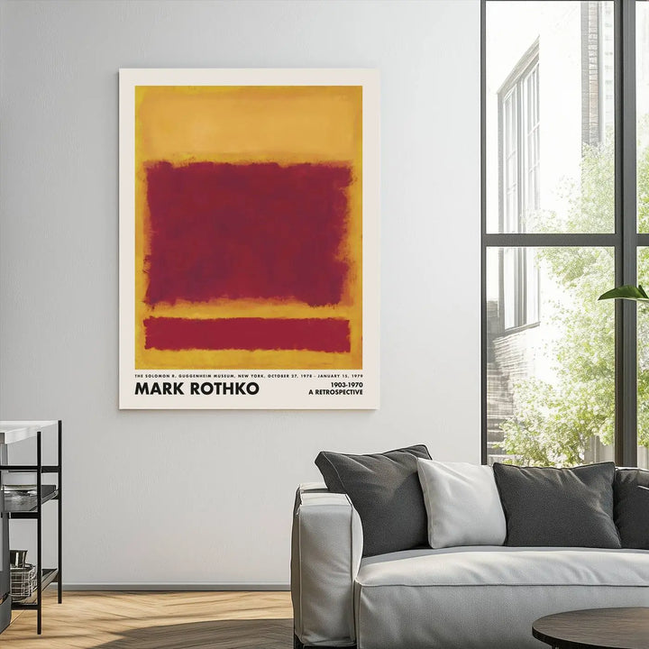 Mark Rothko Canvas Wall Art Print - Iconic Abstract Expressionist Design for Living Room, Office, or Bedroom, Ready to Hang