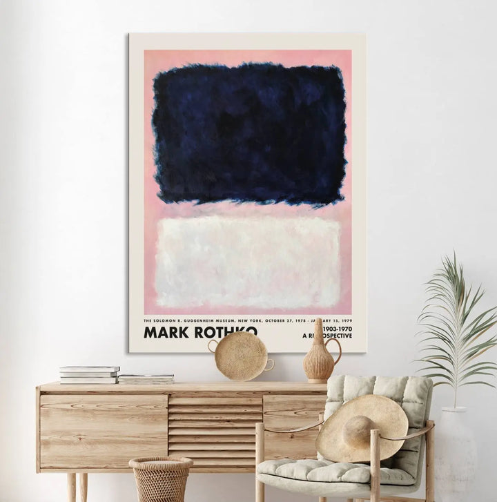 Mark Rothko Canvas Wall Art Print - Iconic Abstract Expressionist Design for Living Room, Office, or Bedroom, Ready to Hang