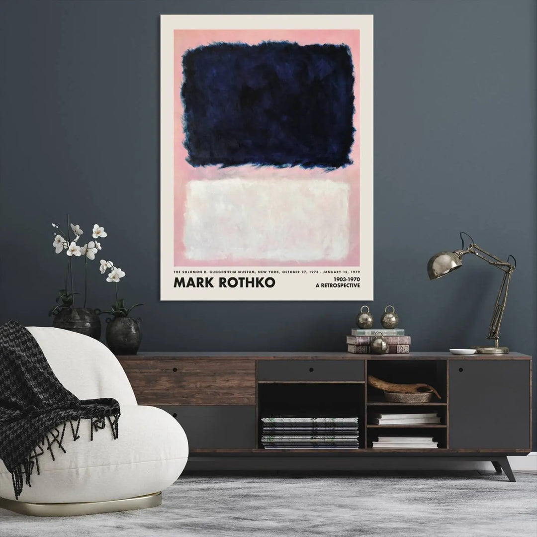 Mark Rothko Canvas Wall Art Print - Iconic Abstract Expressionist Design for Living Room, Office, or Bedroom, Ready to Hang