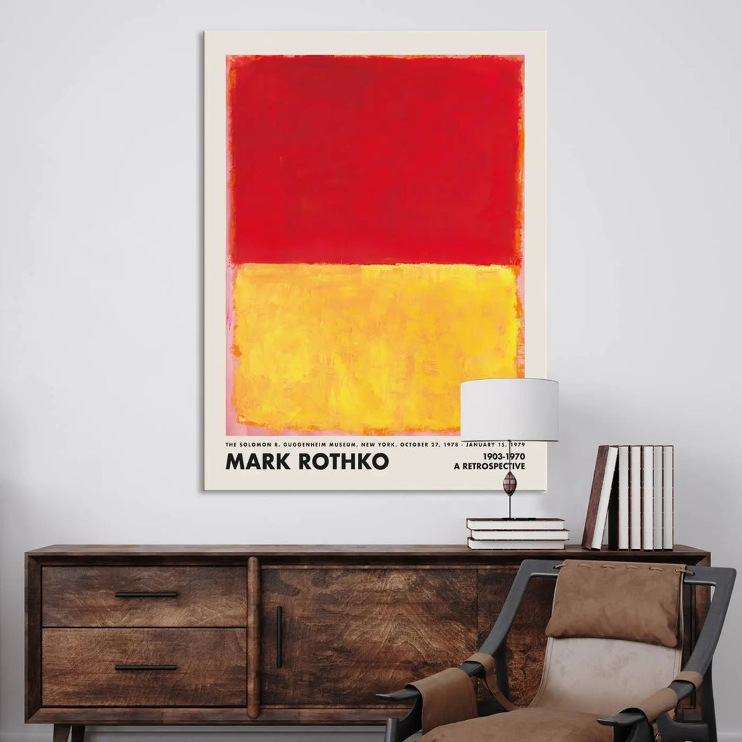 Mark Rothko Canvas Wall Art Print - Iconic Abstract Expressionist Design for Living Room, Office, or Bedroom, Ready to Hang