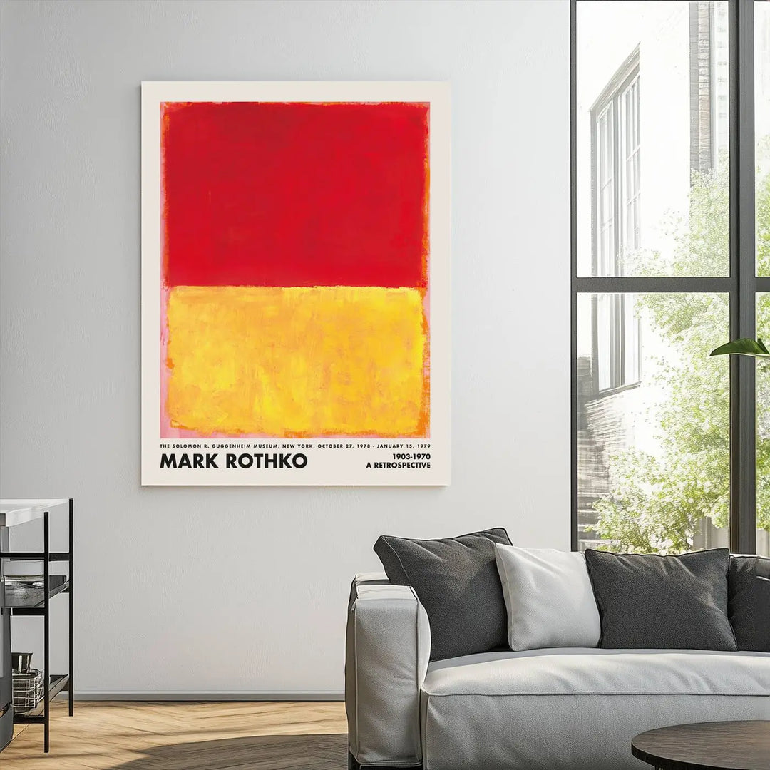 Mark Rothko Canvas Wall Art Print - Iconic Abstract Expressionist Design for Living Room, Office, or Bedroom, Ready to Hang