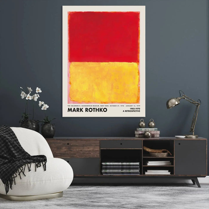 Mark Rothko Canvas Wall Art Print - Iconic Abstract Expressionist Design for Living Room, Office, or Bedroom, Ready to Hang