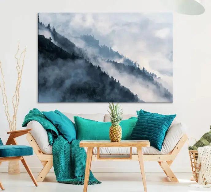 Misty Forest Canvas Wall Art Print