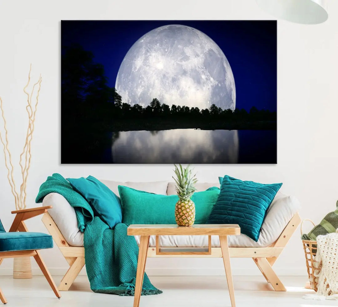 MoonGlade Full Moon Wall Art Canvas Print