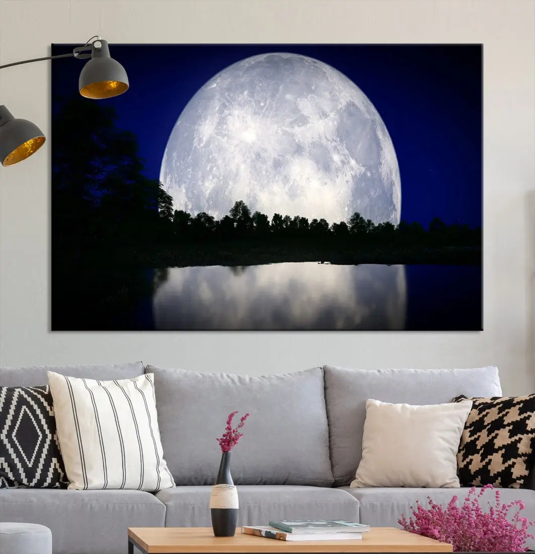 MoonGlade Full Moon Wall Art Canvas Print