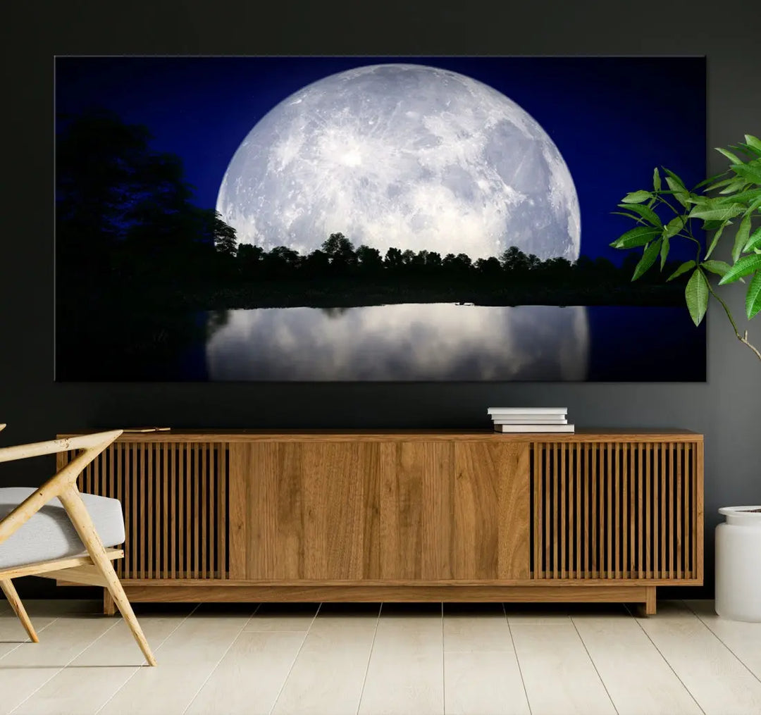 MoonGlade Full Moon Wall Art Canvas Print