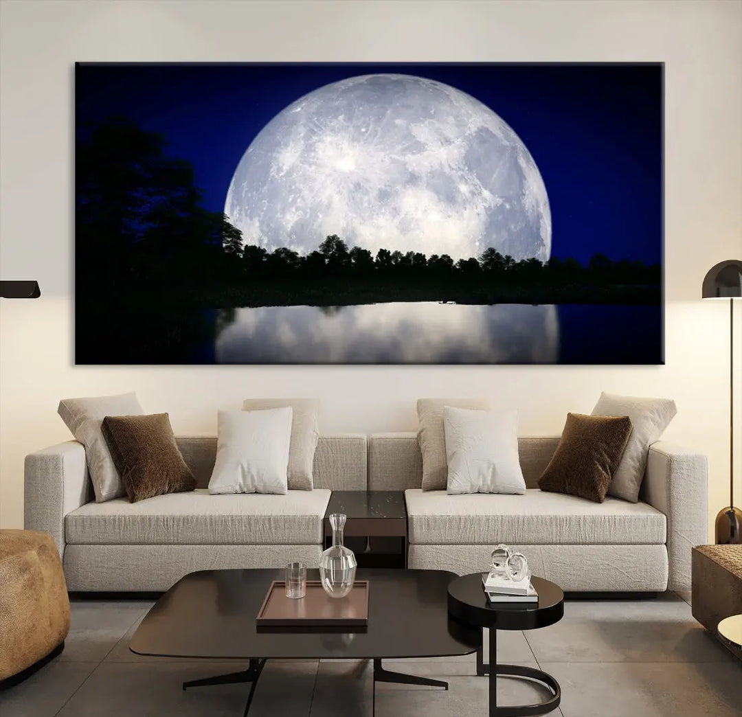 MoonGlade Full Moon Wall Art Canvas Print