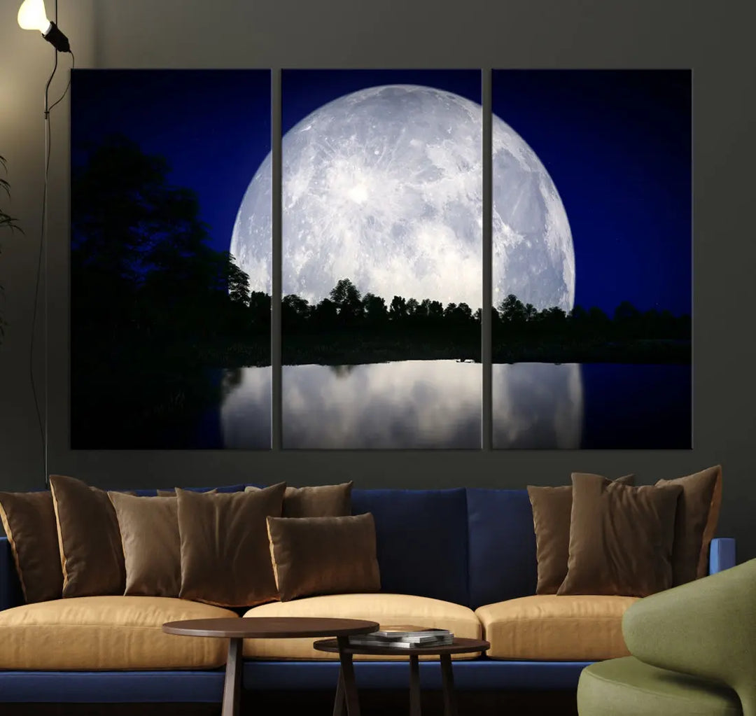 MoonGlade Full Moon Wall Art Canvas Print