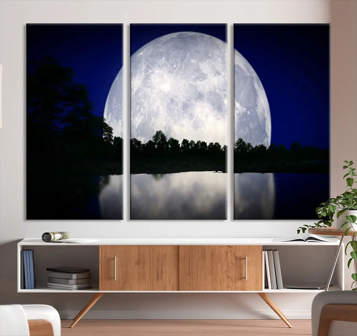 MoonGlade Full Moon Wall Art Canvas Print