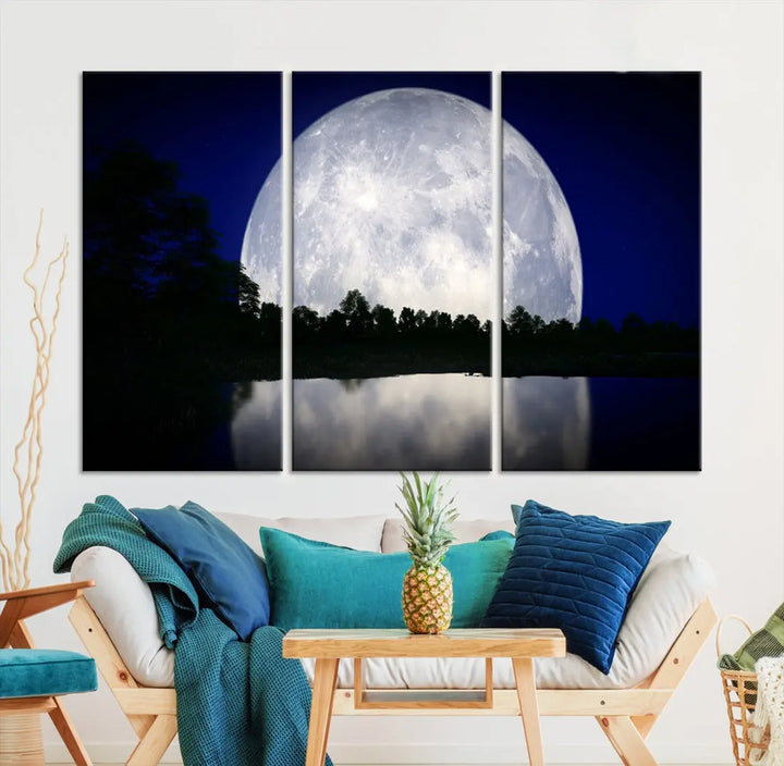 MoonGlade Full Moon Wall Art Canvas Print