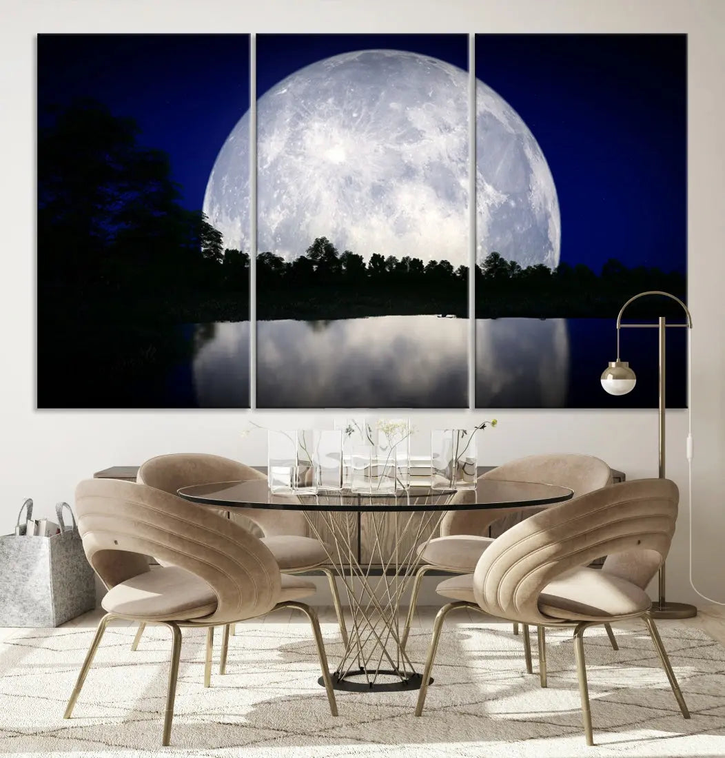 MoonGlade Full Moon Wall Art Canvas Print