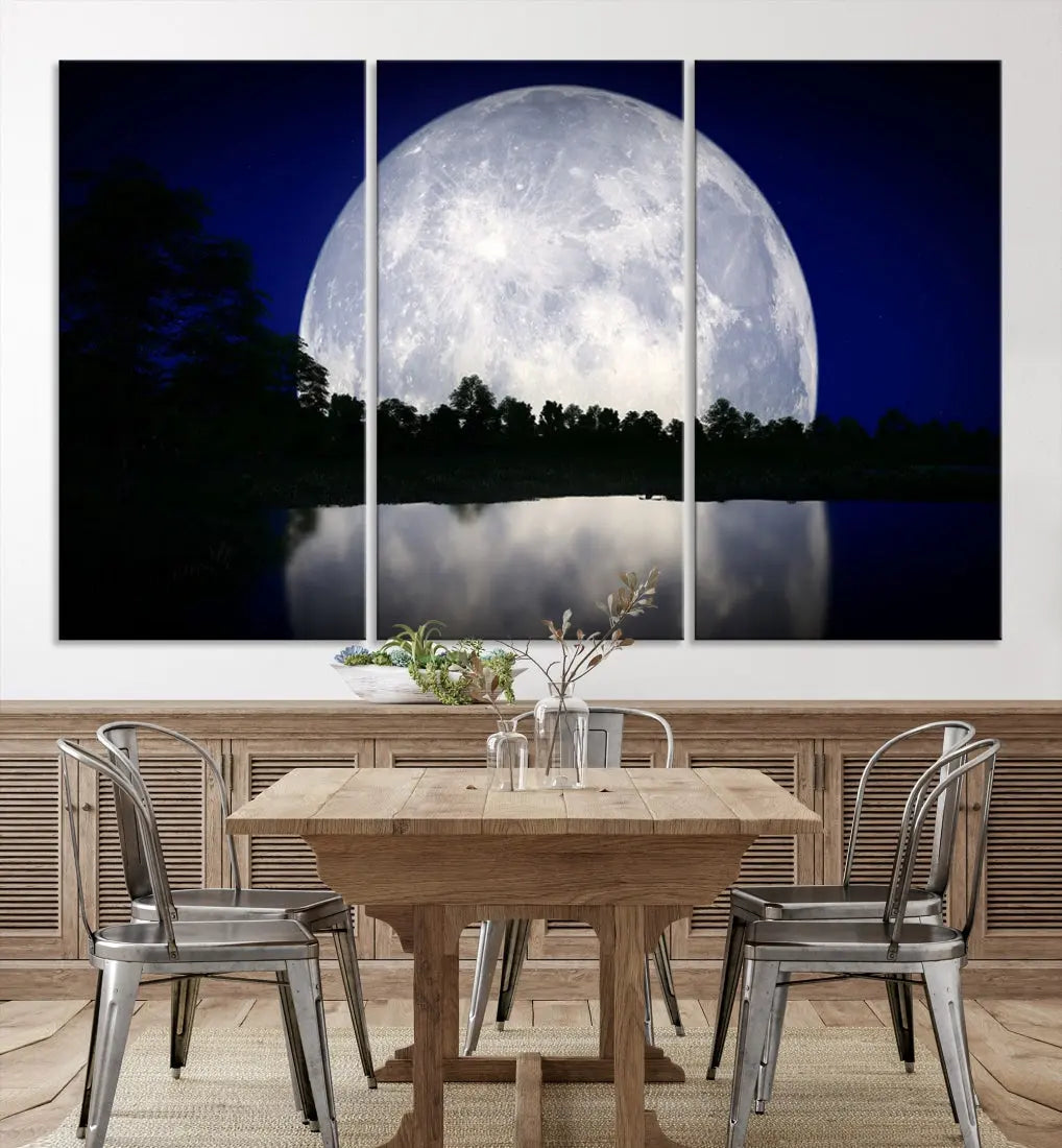 MoonGlade Full Moon Wall Art Canvas Print