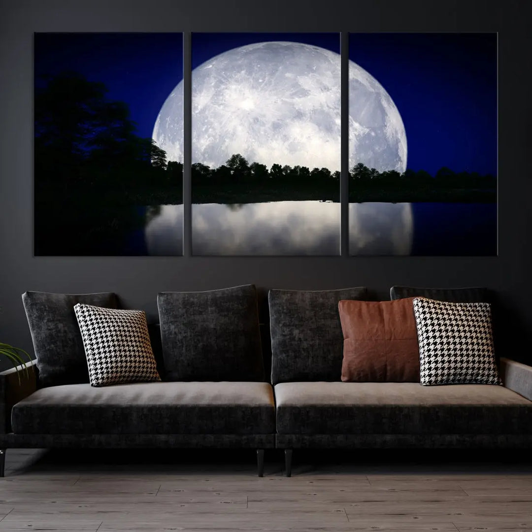 MoonGlade Full Moon Wall Art Canvas Print