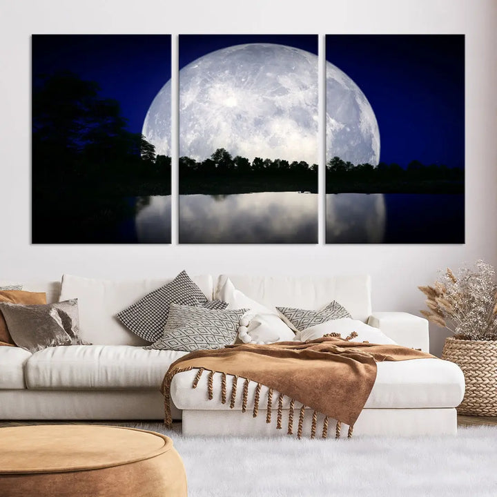 MoonGlade Full Moon Wall Art Canvas Print