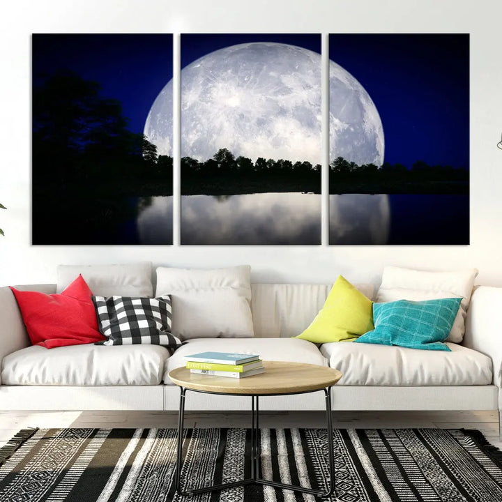 MoonGlade Full Moon Wall Art Canvas Print