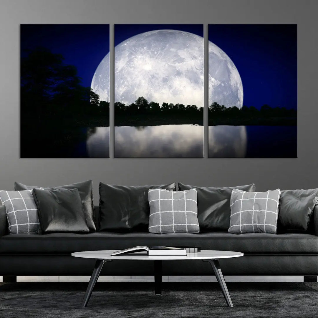 MoonGlade Full Moon Wall Art Canvas Print