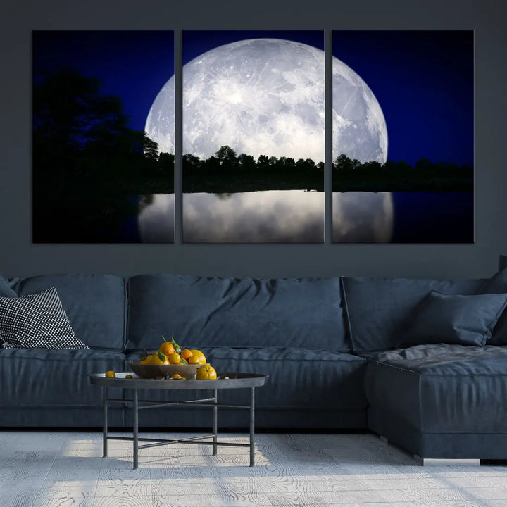 MoonGlade Full Moon Wall Art Canvas Print