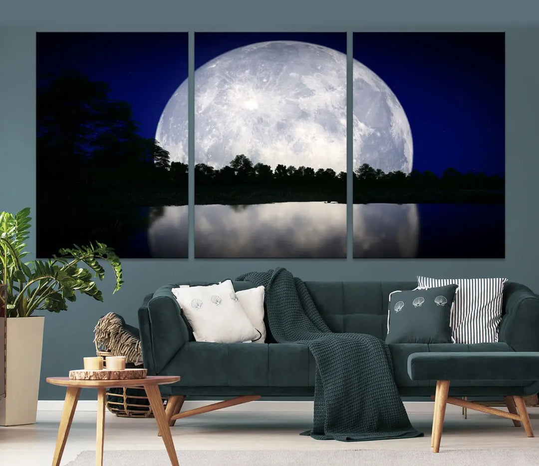 MoonGlade Full Moon Wall Art Canvas Print