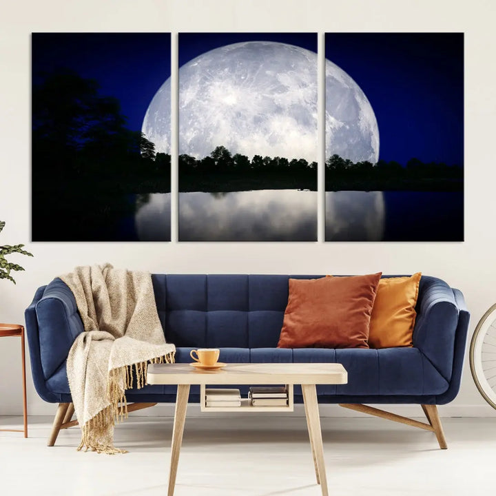 MoonGlade Full Moon Wall Art Canvas Print