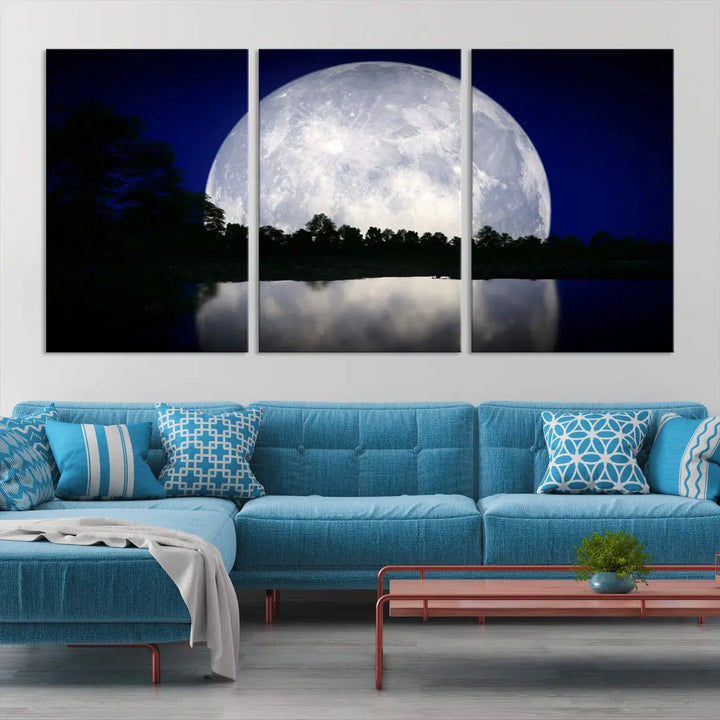 MoonGlade Full Moon Wall Art Canvas Print